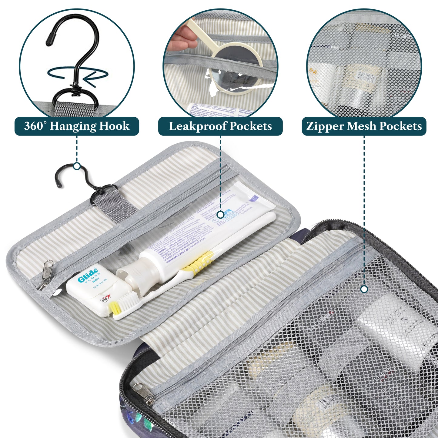 Modern Hanging Toiletry Organizer Bag