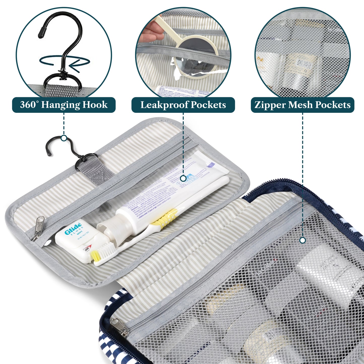 Modern Hanging Toiletry Organizer Bag