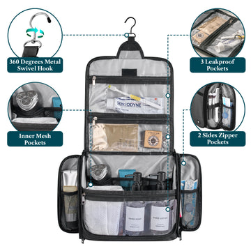 Classic Hanging Toiletry Organizer Bag – PAVILIA Classic Hanging Toiletry Organizer Bag – PAVILIA