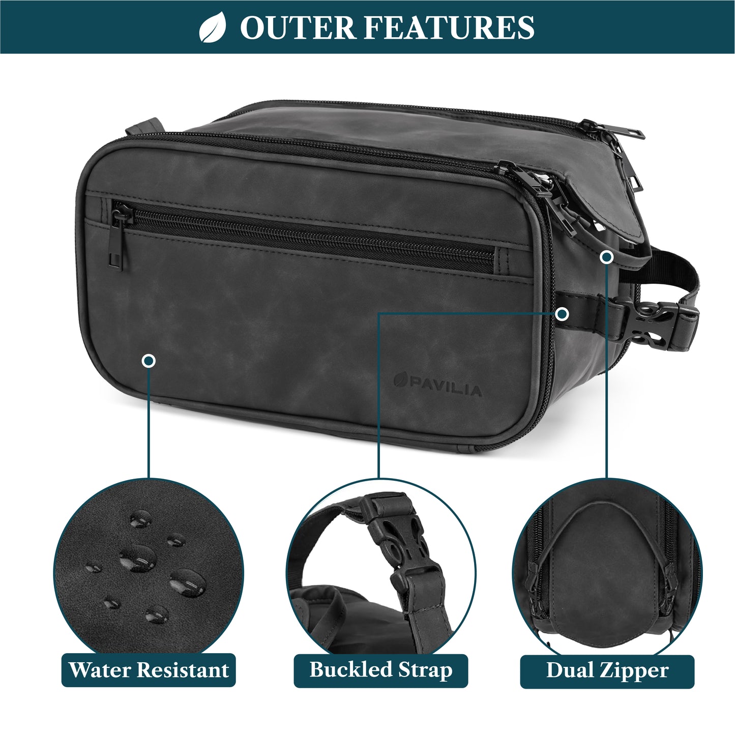 Men's Deluxe Dopp Kit Toiletry Bag
