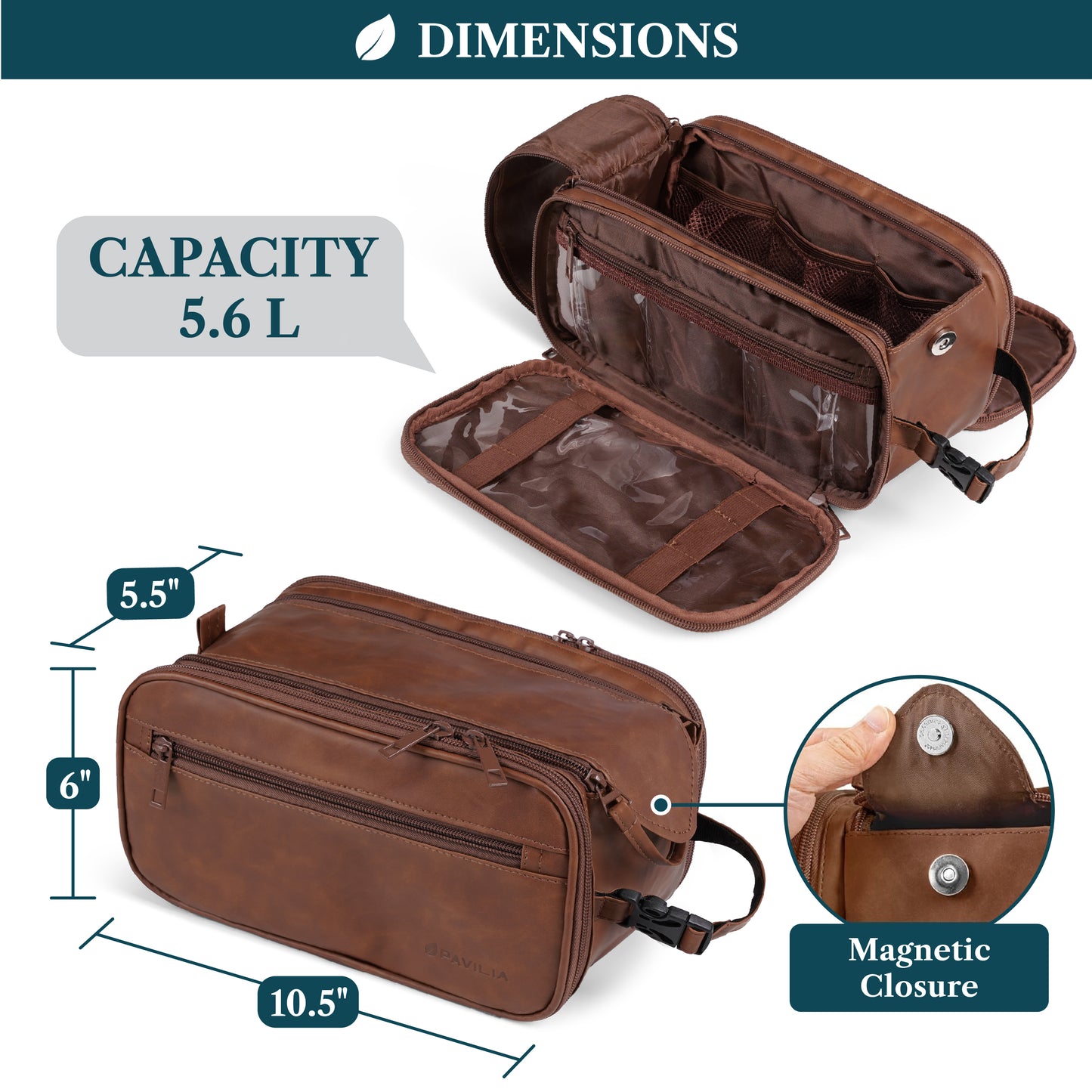 Men's Deluxe Dopp Kit Toiletry Bag