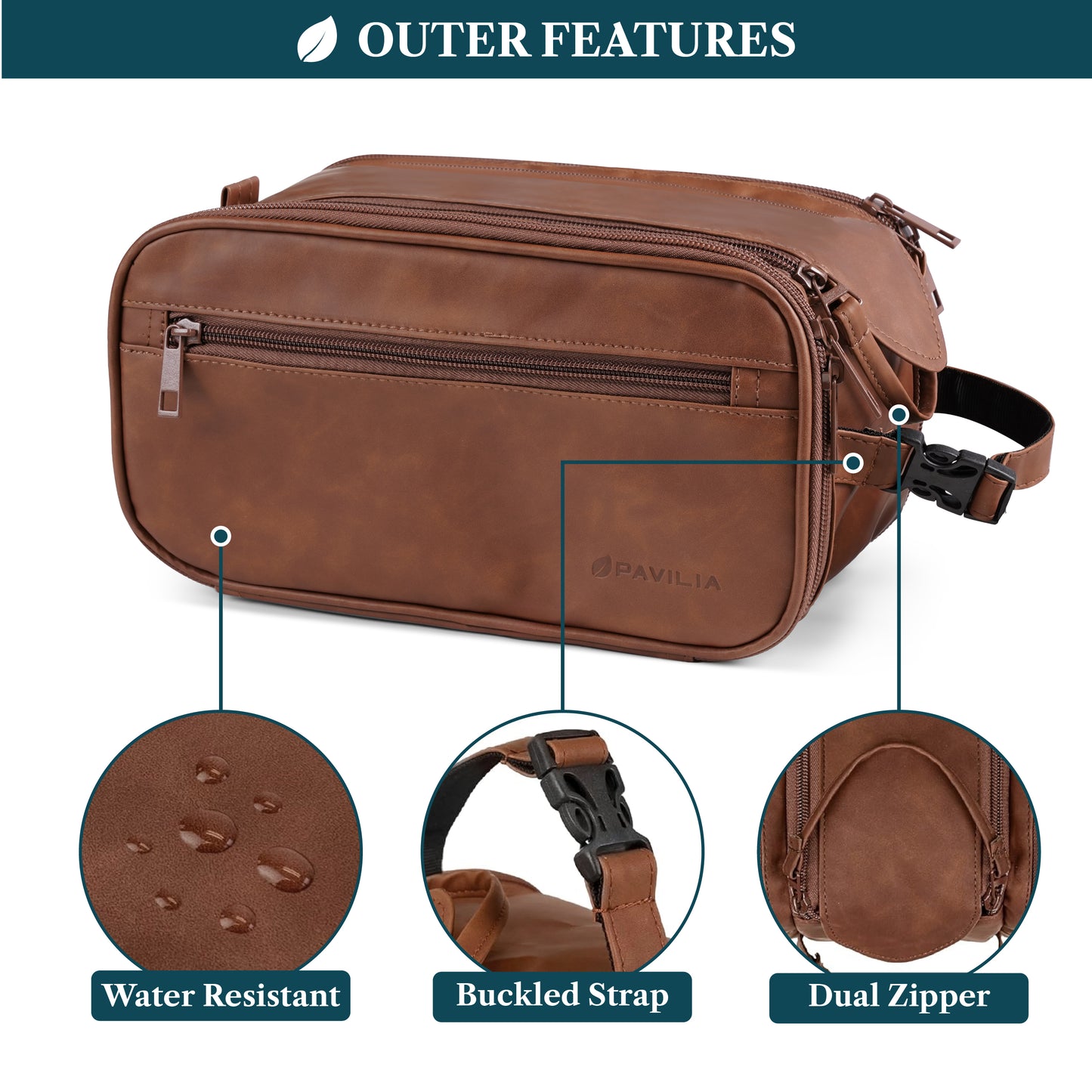 Men's Deluxe Dopp Kit Toiletry Bag