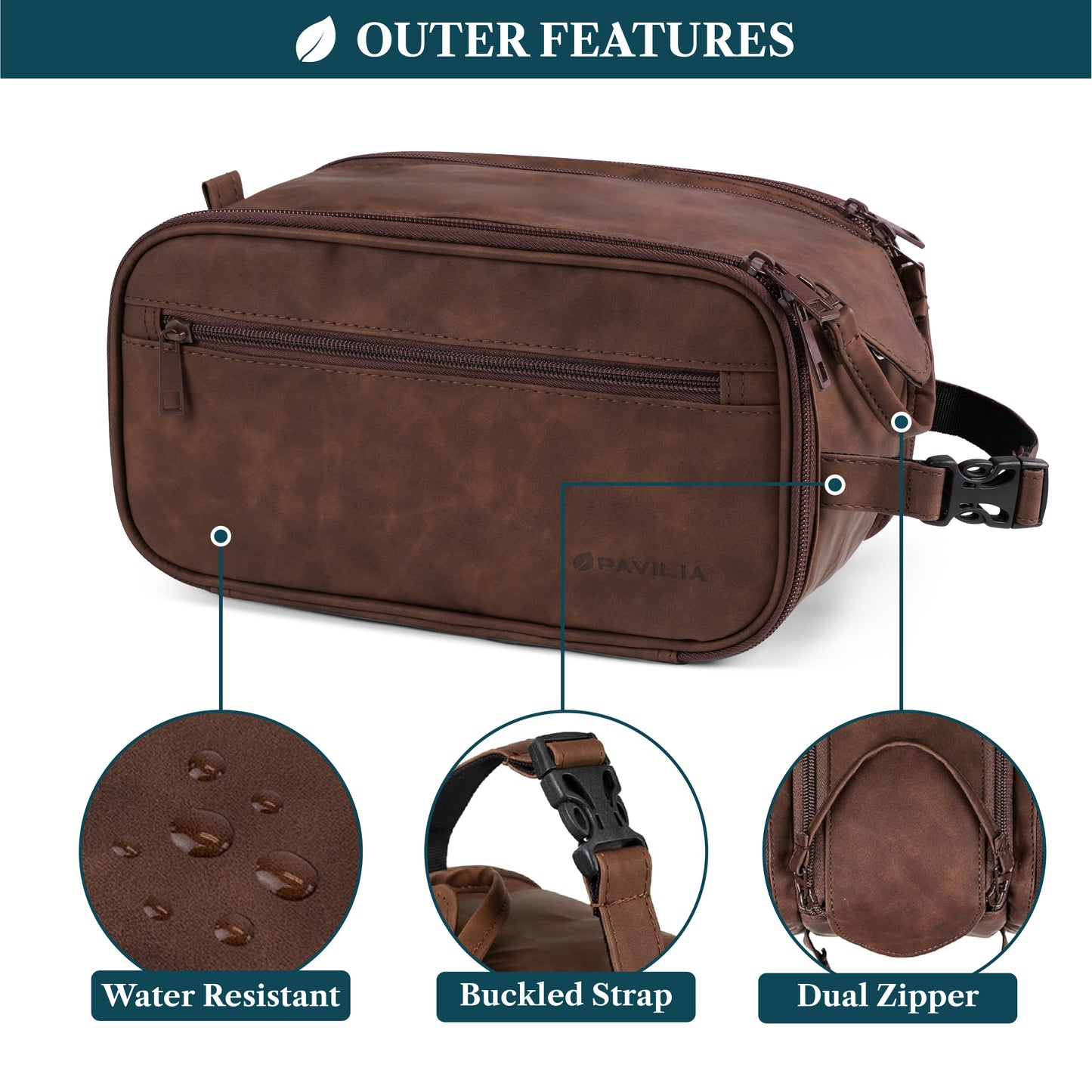 Men's Deluxe Dopp Kit Toiletry Bag