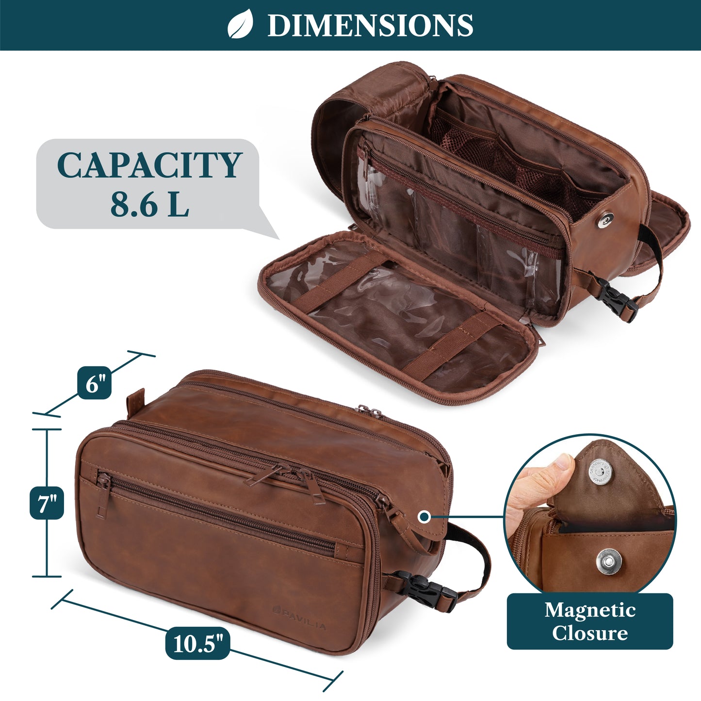 Men's Deluxe Dopp Kit Toiletry Bag