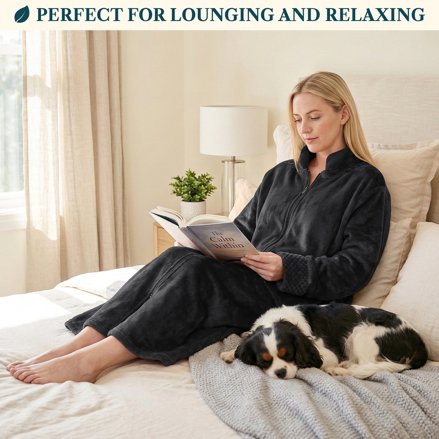 Women's Housecoat Zipper Robe