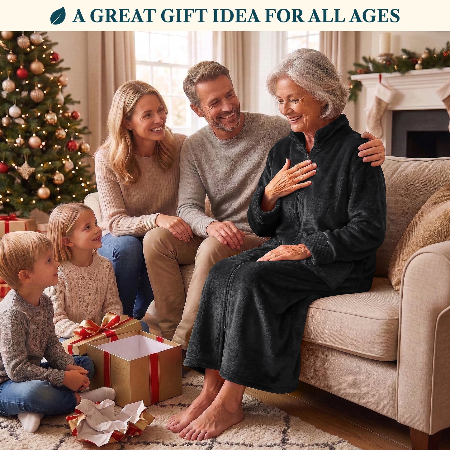 Women's Housecoat Zipper Robe