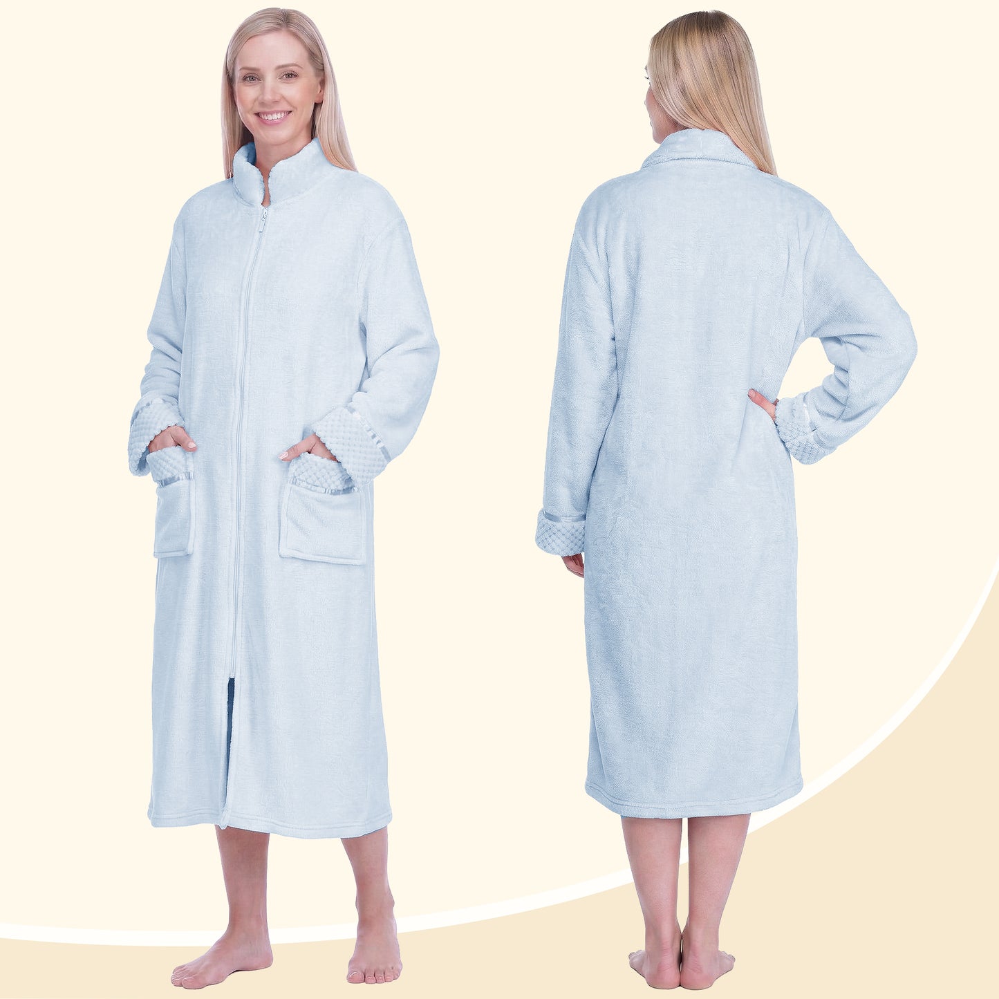 Women's Housecoat Zipper Robe