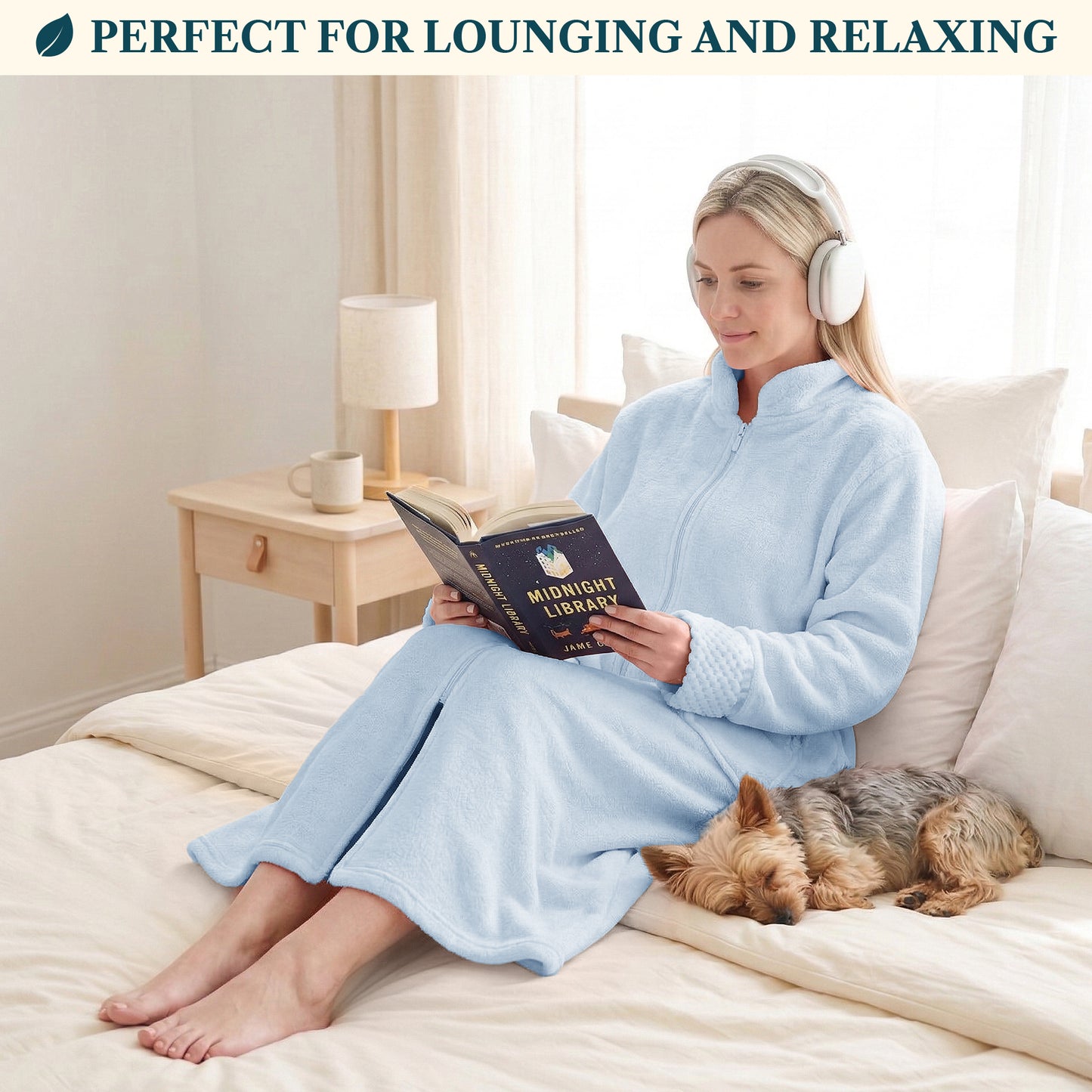 Women's Housecoat Zipper Robe