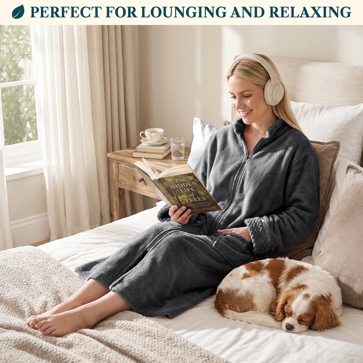 Women's Housecoat Zipper Robe