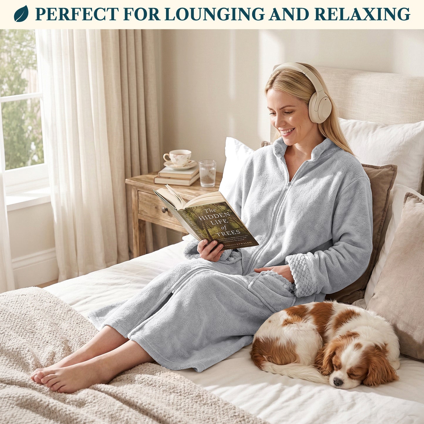 Women's Housecoat Zipper Robe