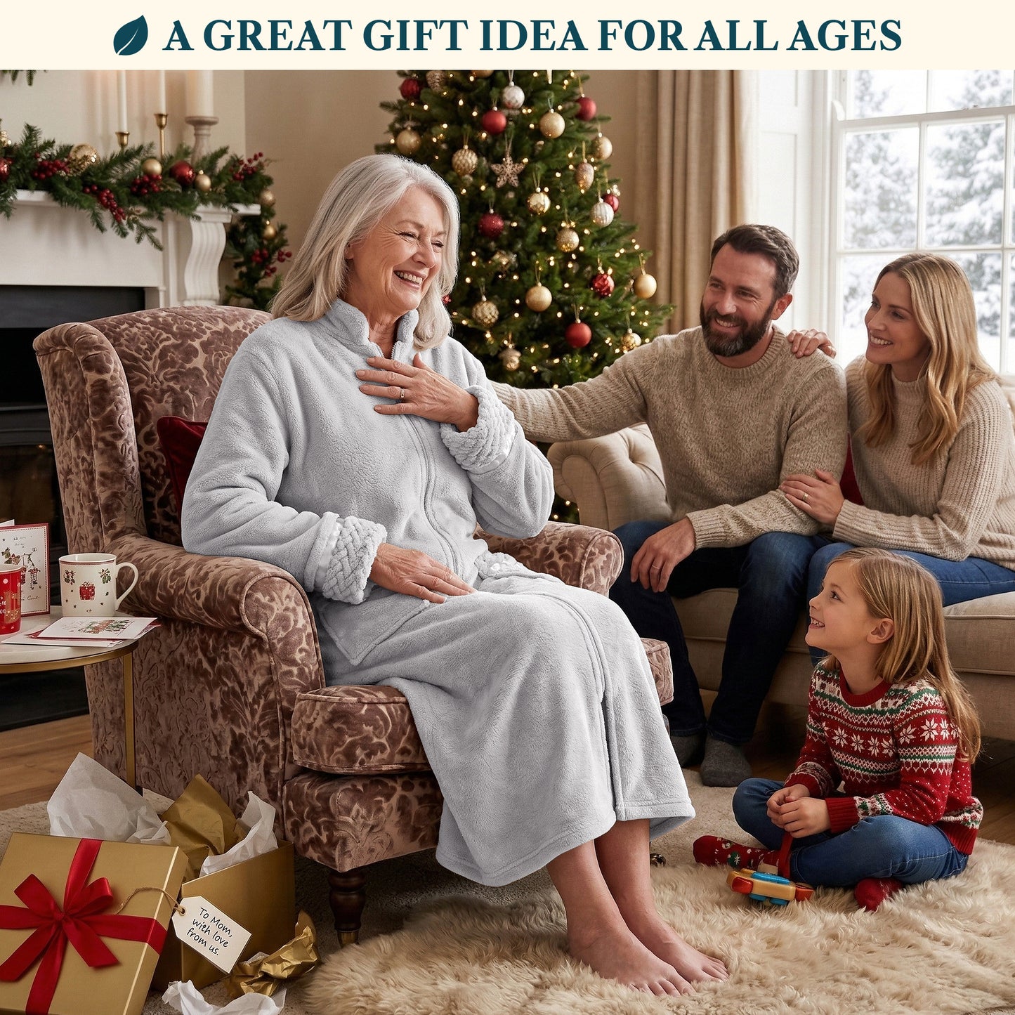 Women's Housecoat Zipper Robe