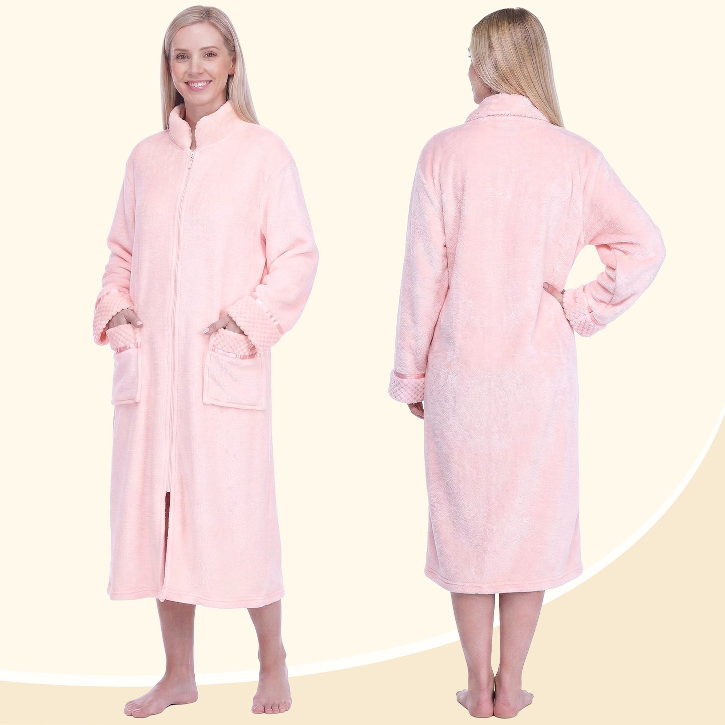 Women's Housecoat Zipper Robe