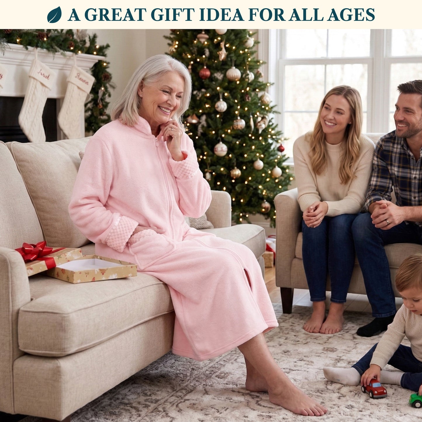 Women's Housecoat Zipper Robe