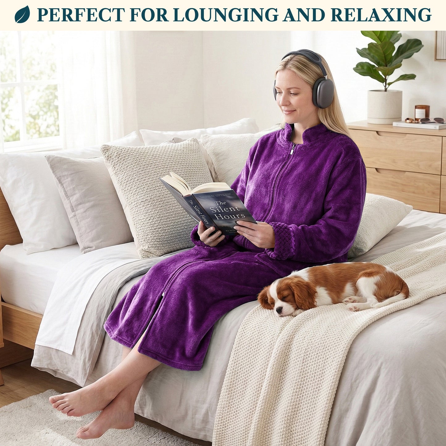 Women's Housecoat Zipper Robe