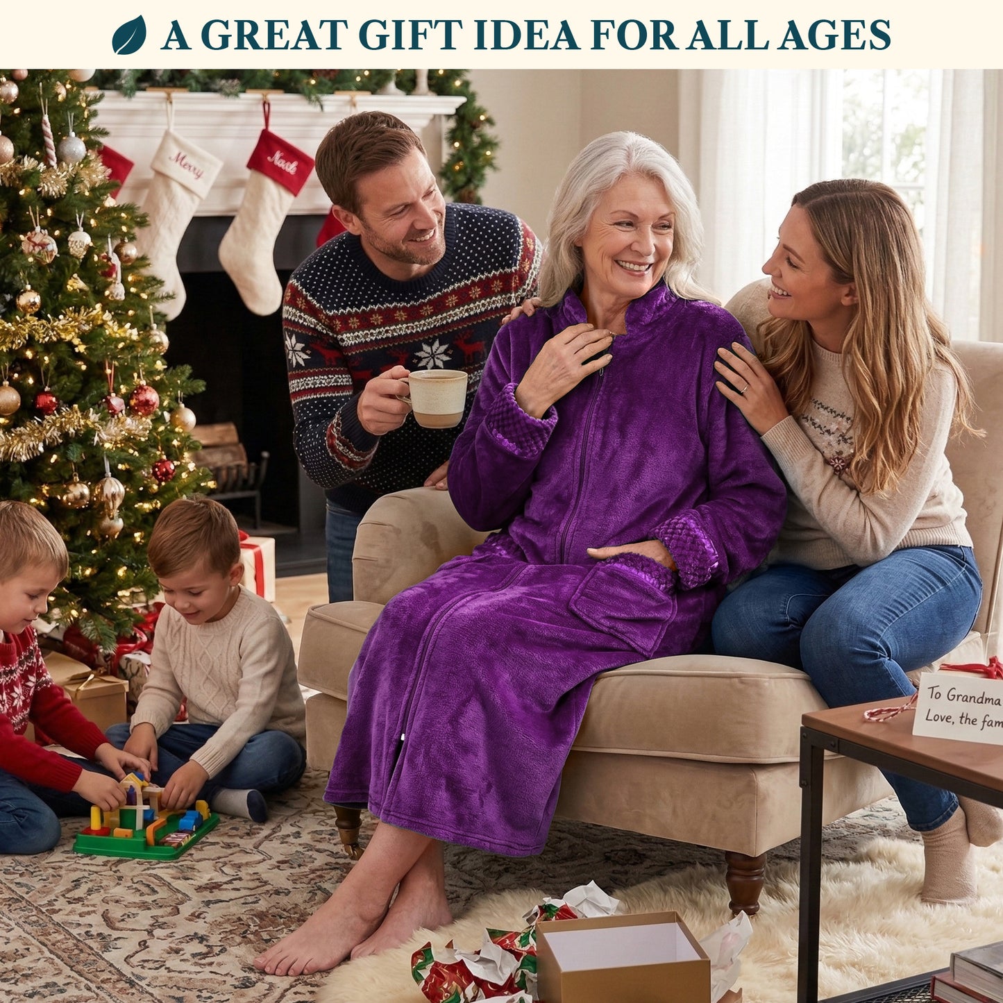 Women's Housecoat Zipper Robe