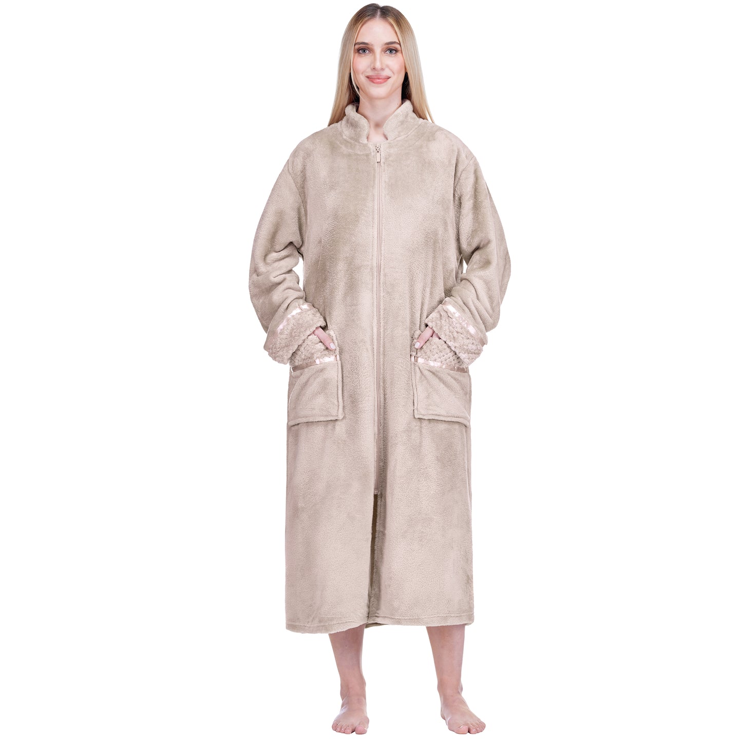Women's Housecoat Zipper Robe