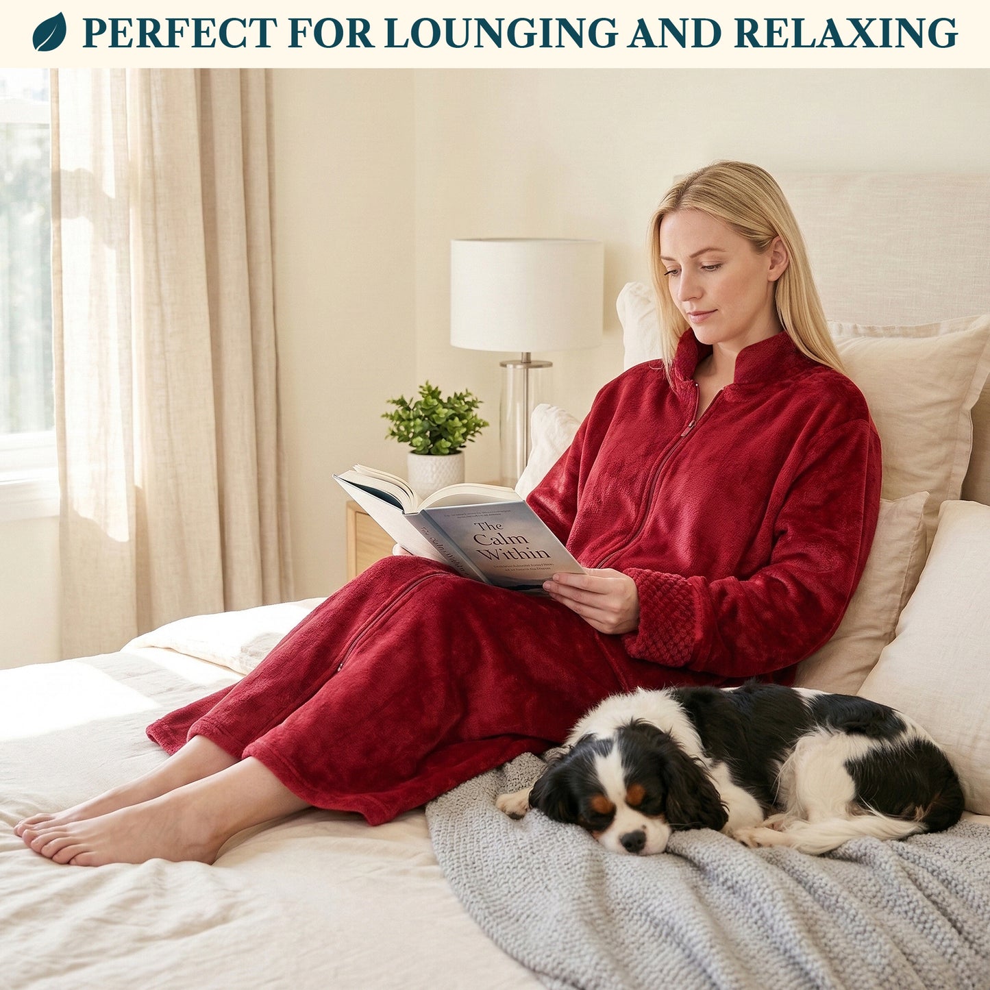 Women's Housecoat Zipper Robe