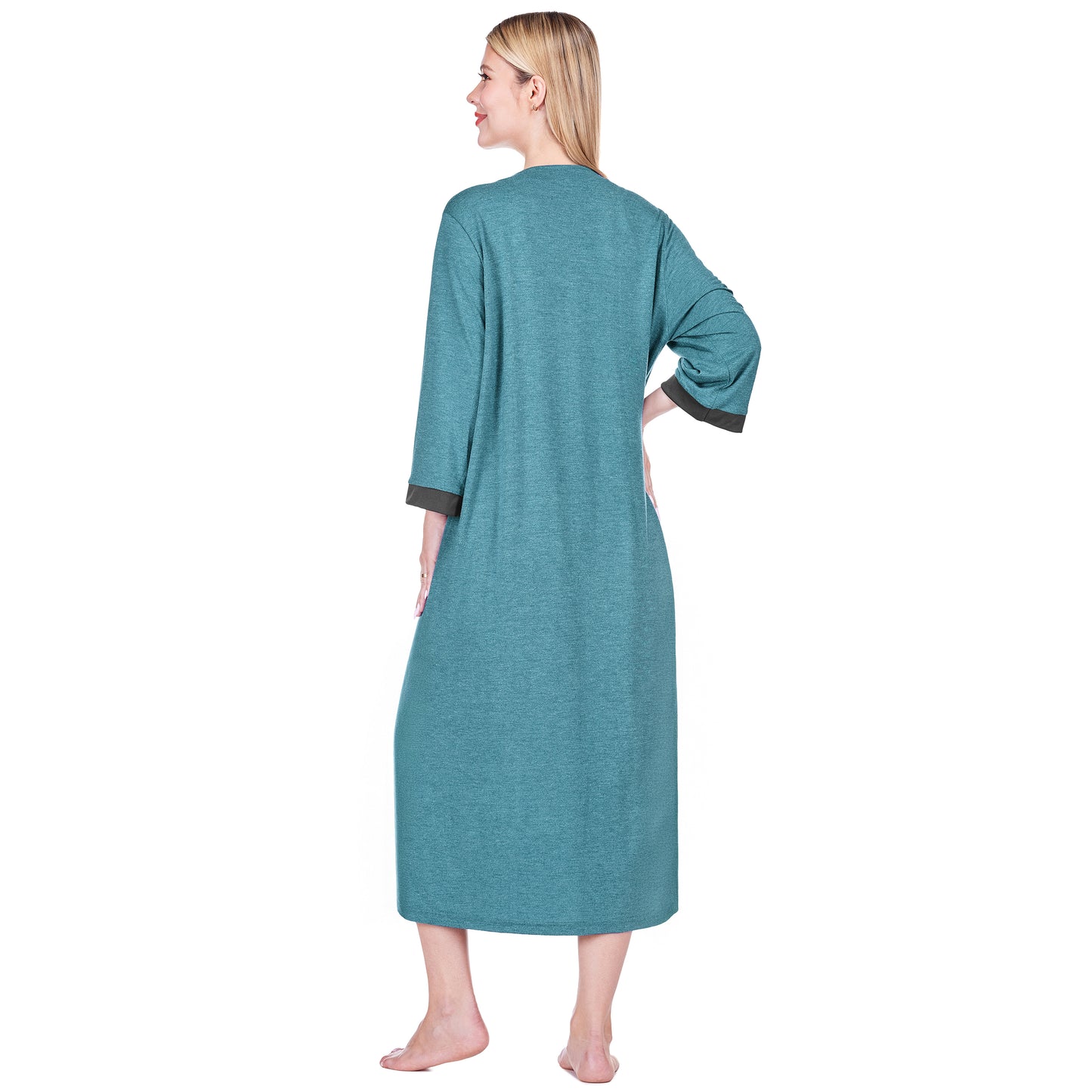 Women's Jersey Housecoat Zipper Robe