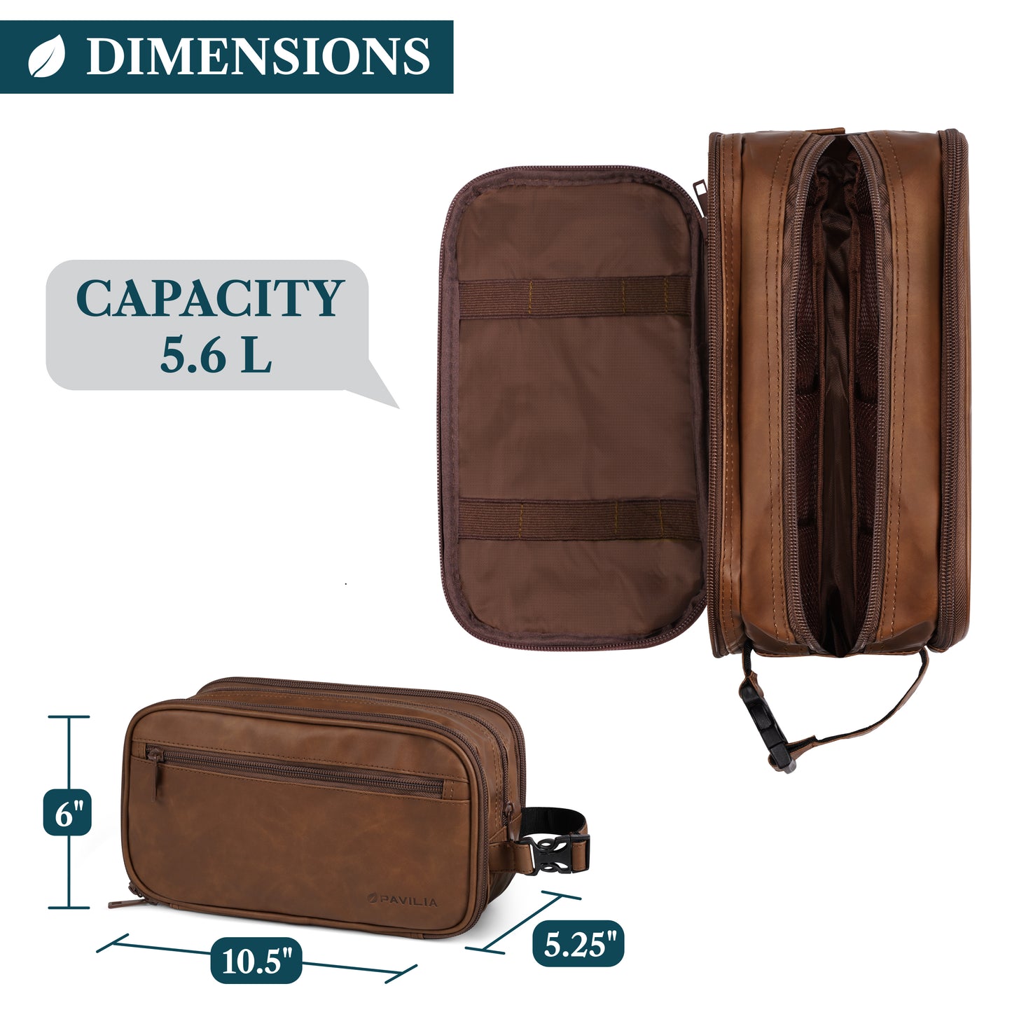 Men's Modern Dopp Kit Toiletry Bag