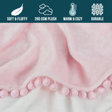 Pom Pom Fringe Throw Blanket
