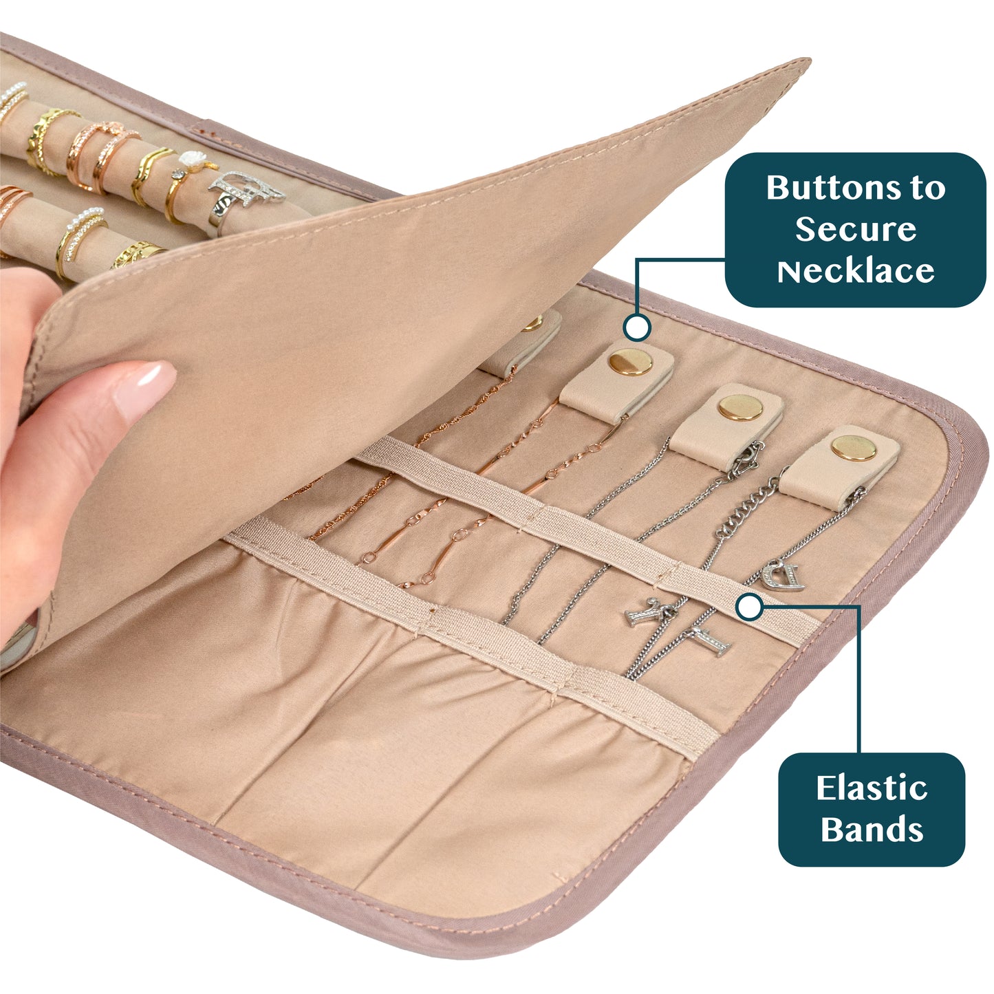 Jewelry Roll Organizer Bag