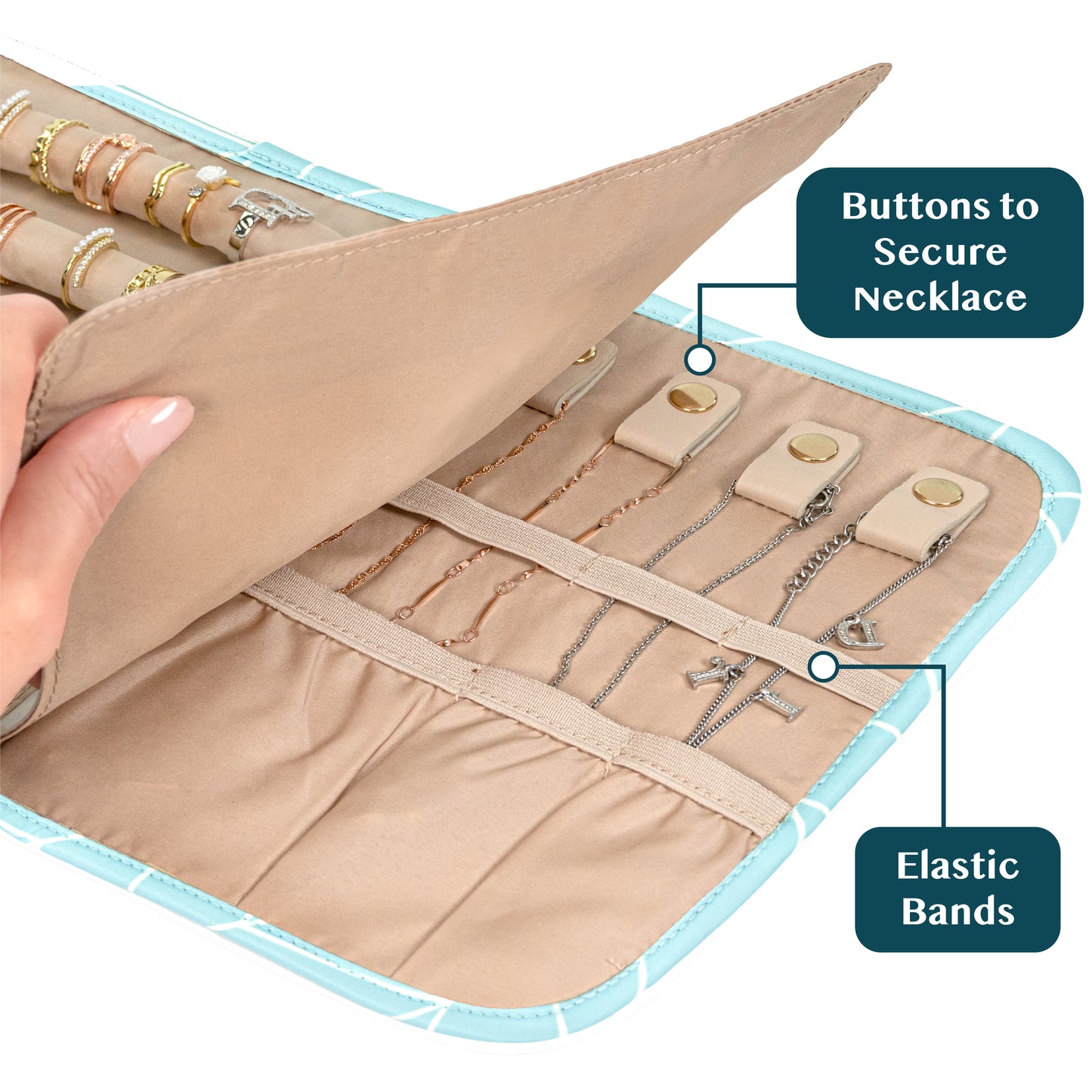 Jewelry Roll Organizer Bag