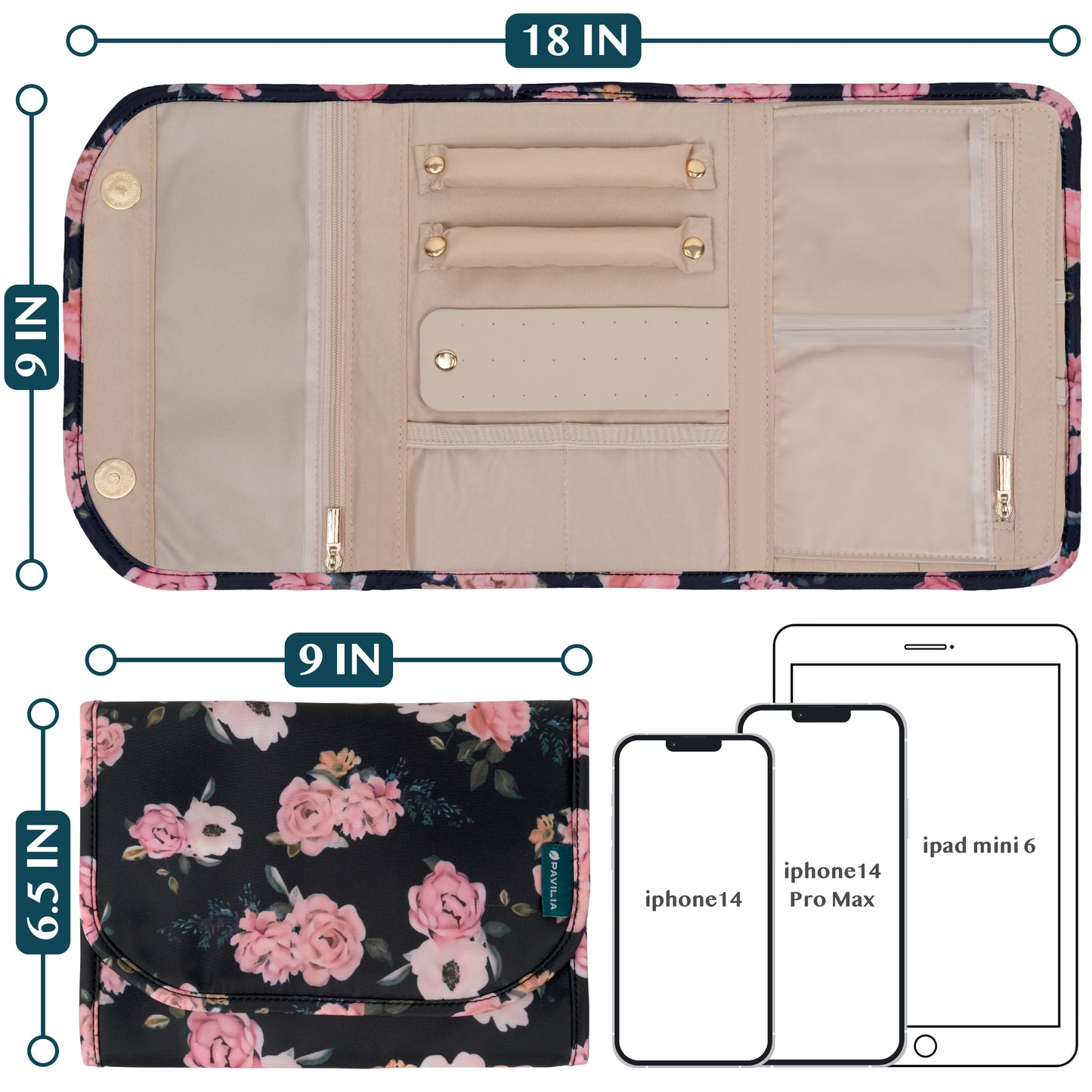 Jewelry Roll Organizer Bag