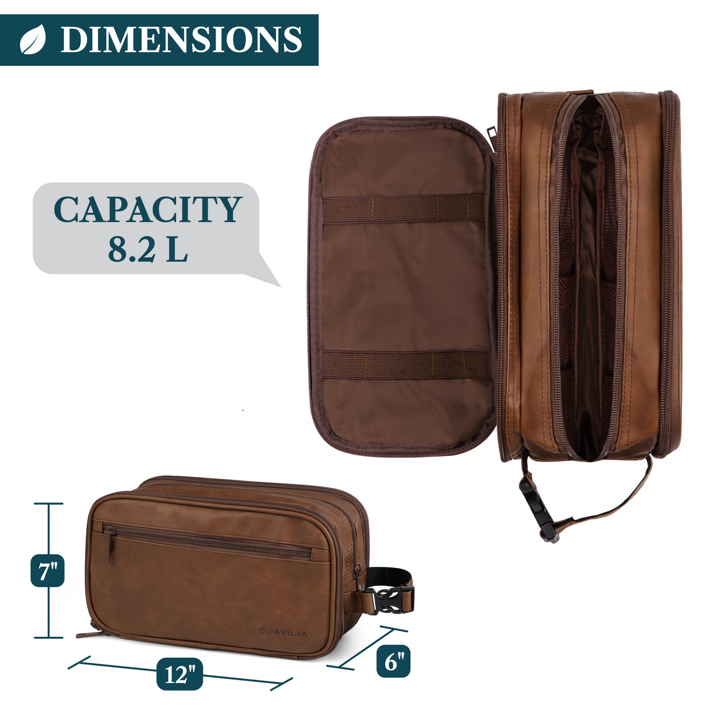 Men's Modern Dopp Kit Toiletry Bag