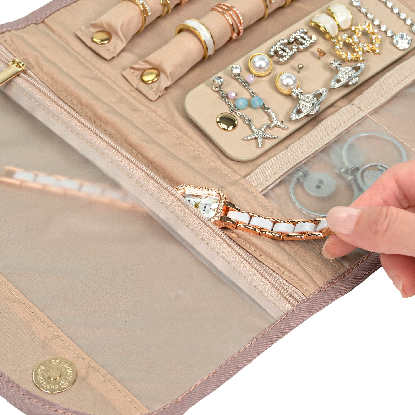 Jewelry Roll Organizer Bag