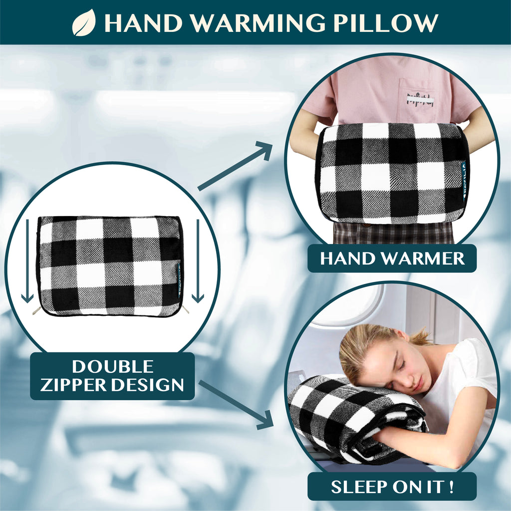 Premium Fleece Travel Blanket Pillow