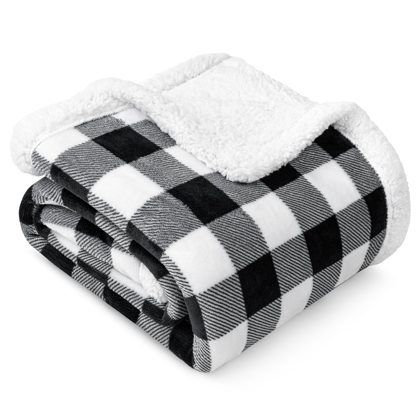 Checkered Sherpa Fleece Blanket