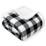 Checkered Sherpa Fleece Blanket