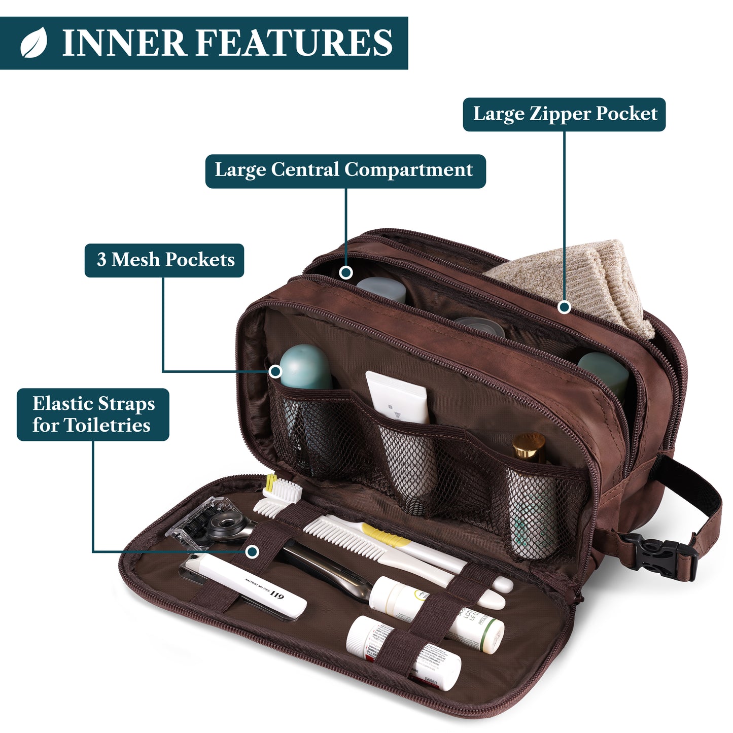 Men's Modern Dopp Kit Toiletry Bag