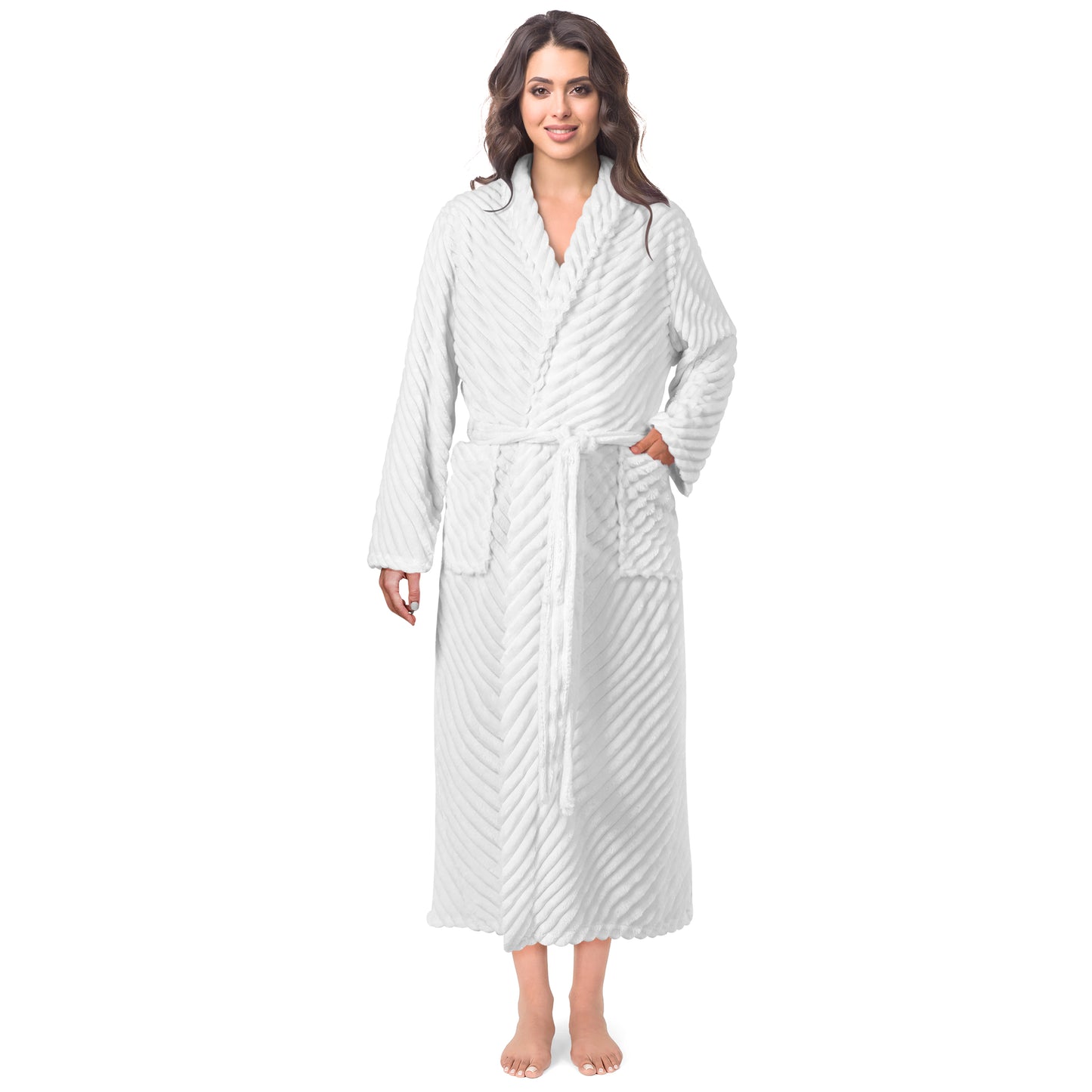 Women's Ribbed Fleece Robe