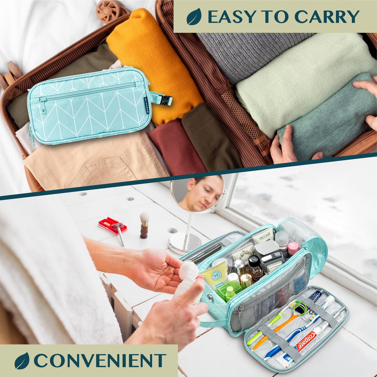 Men's Deluxe Dopp Kit Toiletry Bag