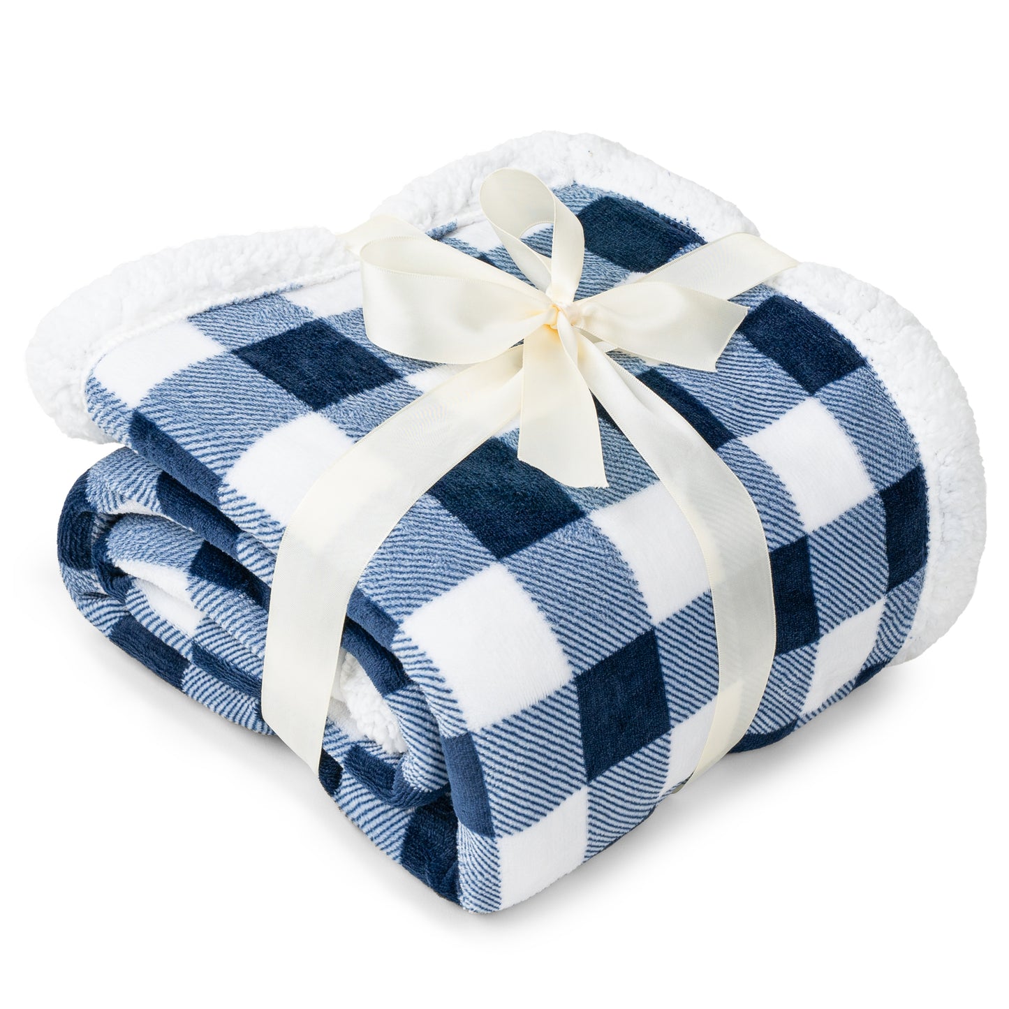 Checkered Sherpa Fleece Blanket