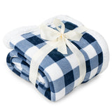 Checkered Sherpa Fleece Blanket