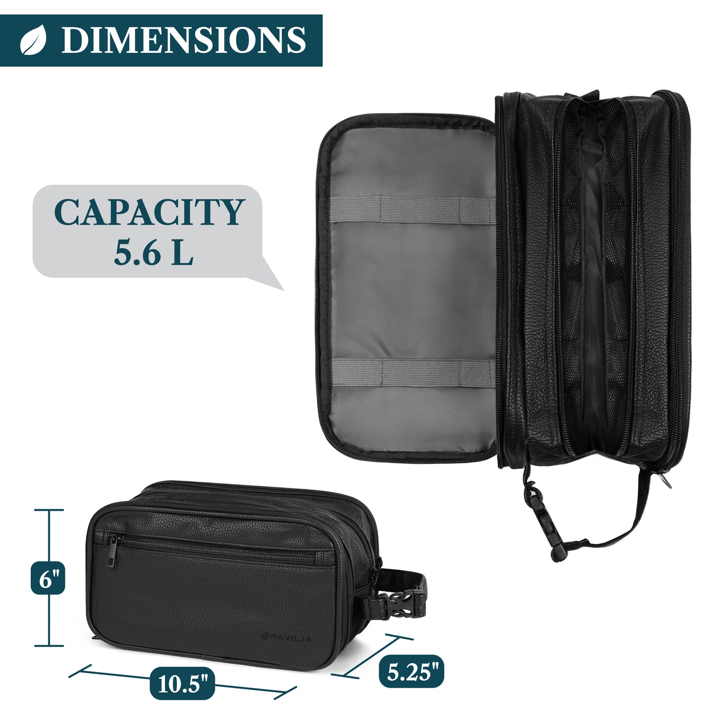Men's Modern Dopp Kit Toiletry Bag