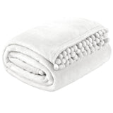 Pom Pom Fringe Throw Blanket