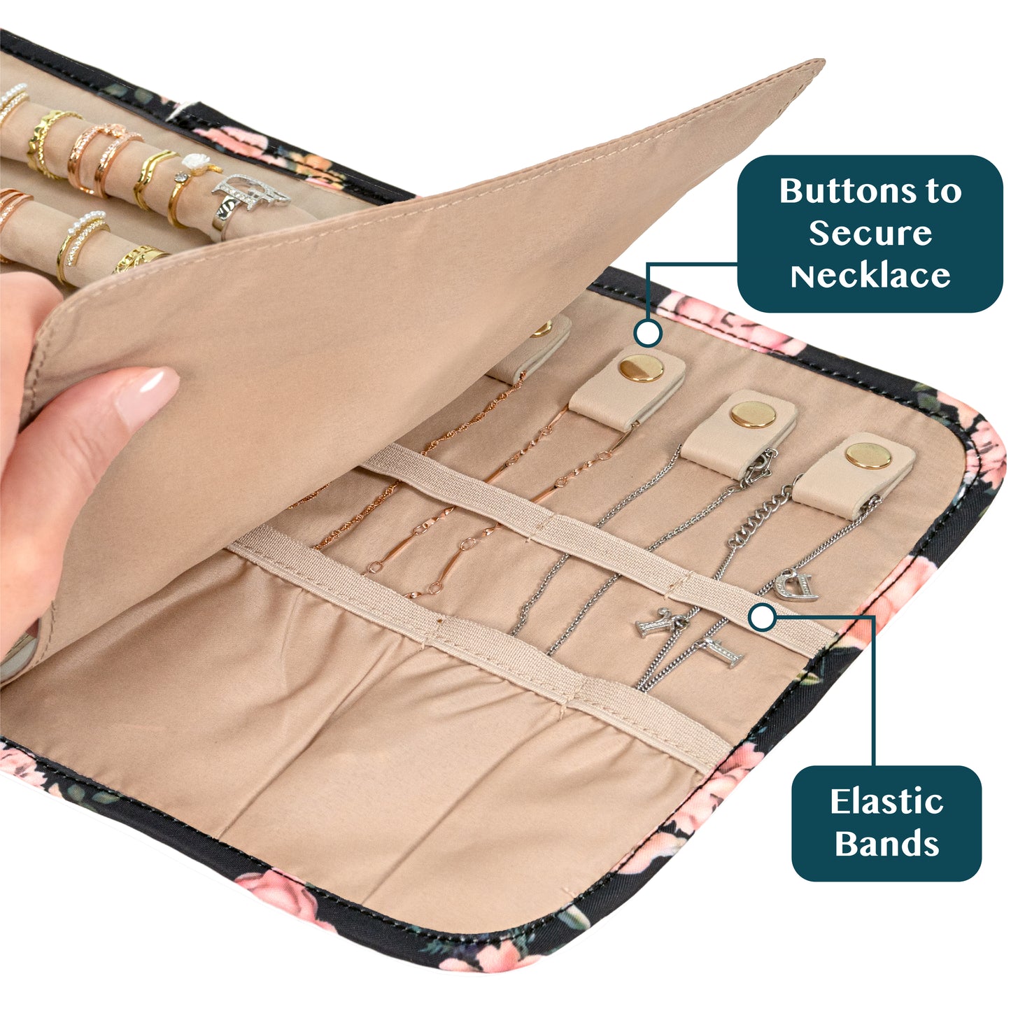 Jewelry Roll Organizer Bag