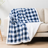 Checkered Sherpa Fleece Blanket