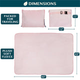 Premium Fleece Travel Blanket Pillow