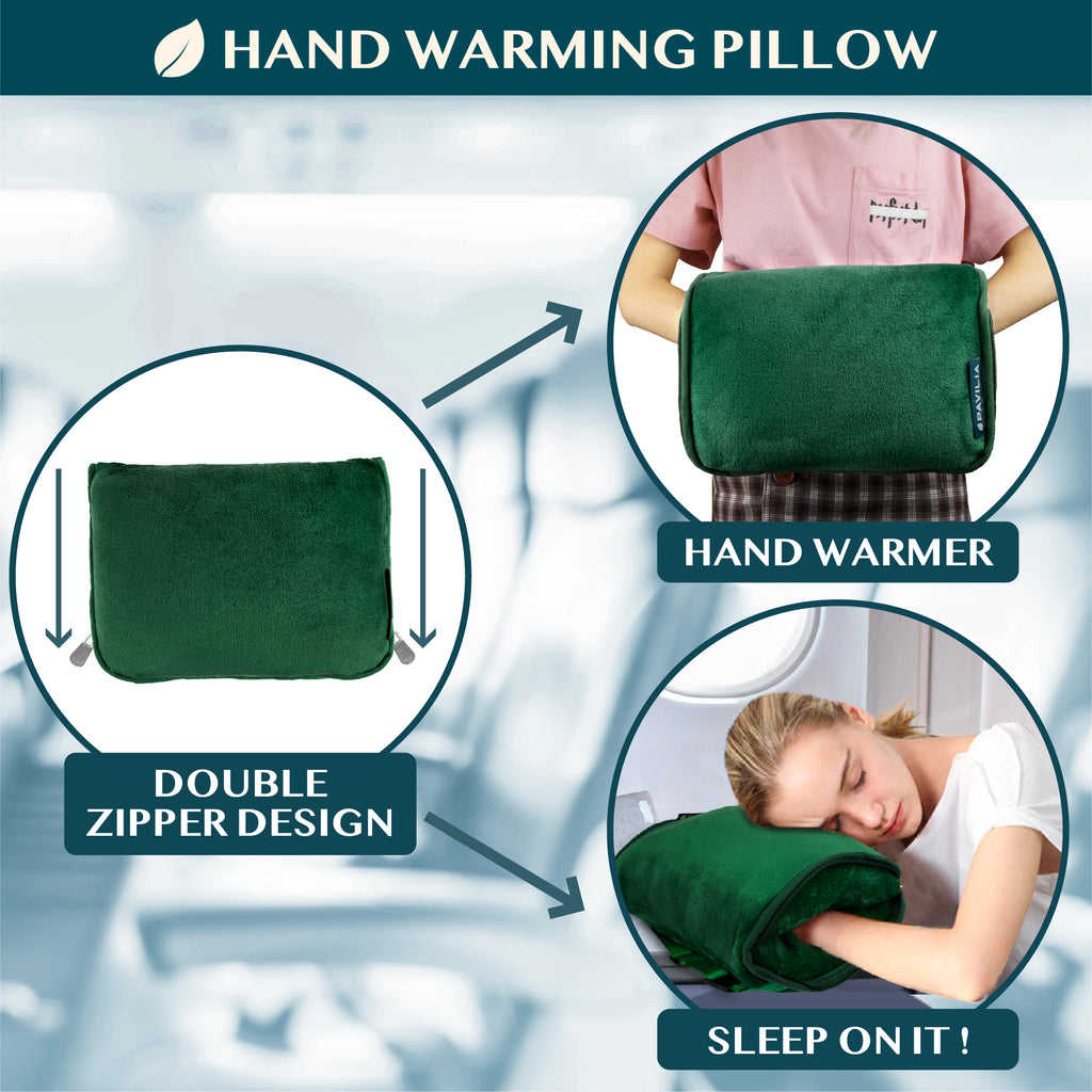 Premium Fleece Travel Blanket Pillow