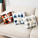 Checkered Sherpa Fleece Blanket