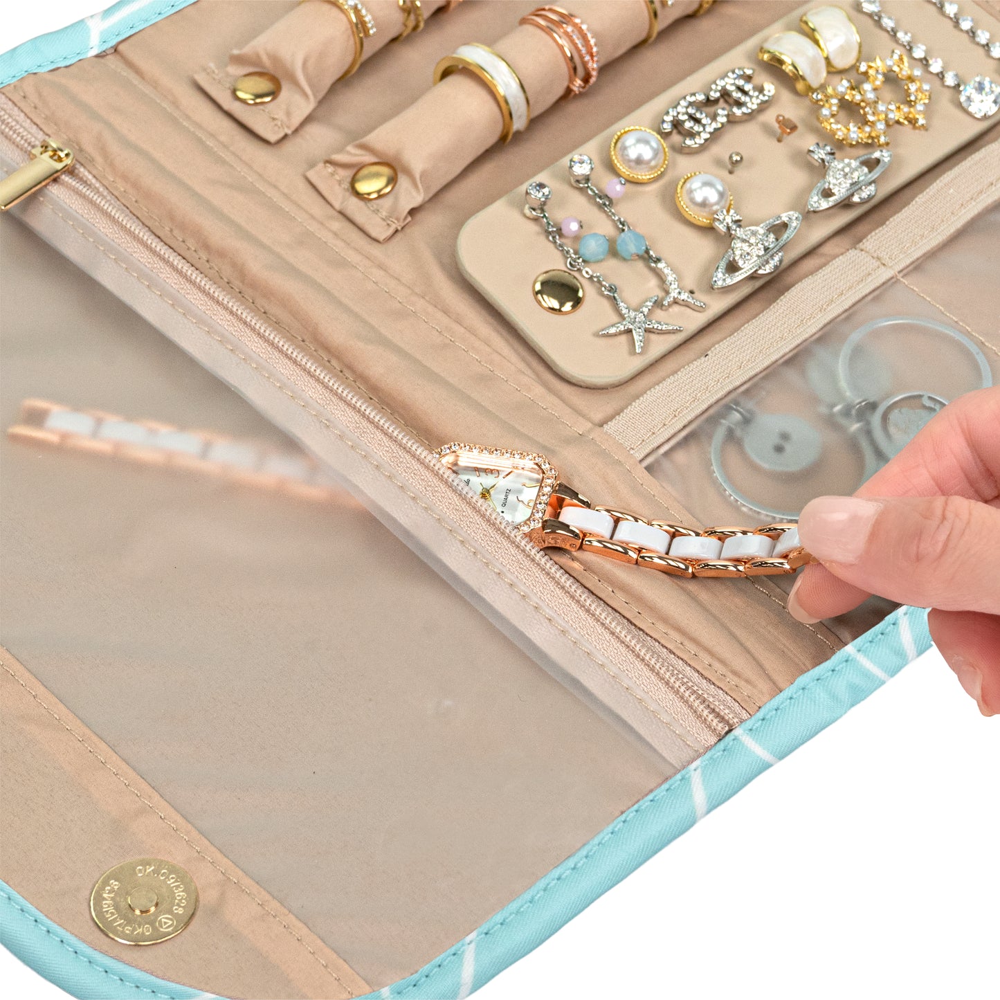 Jewelry Roll Organizer Bag