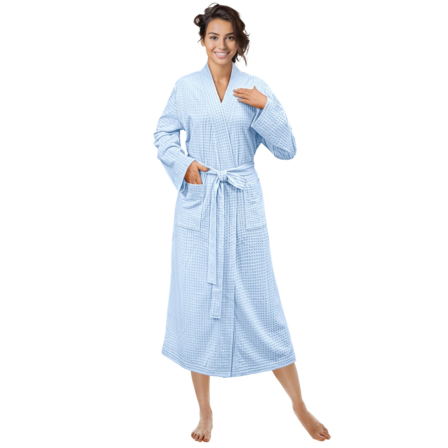 Women's Waffle Texture Knit Robe