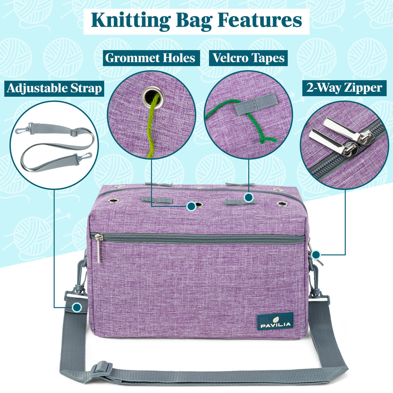 Compact Yarn Organizer Knitting Bag