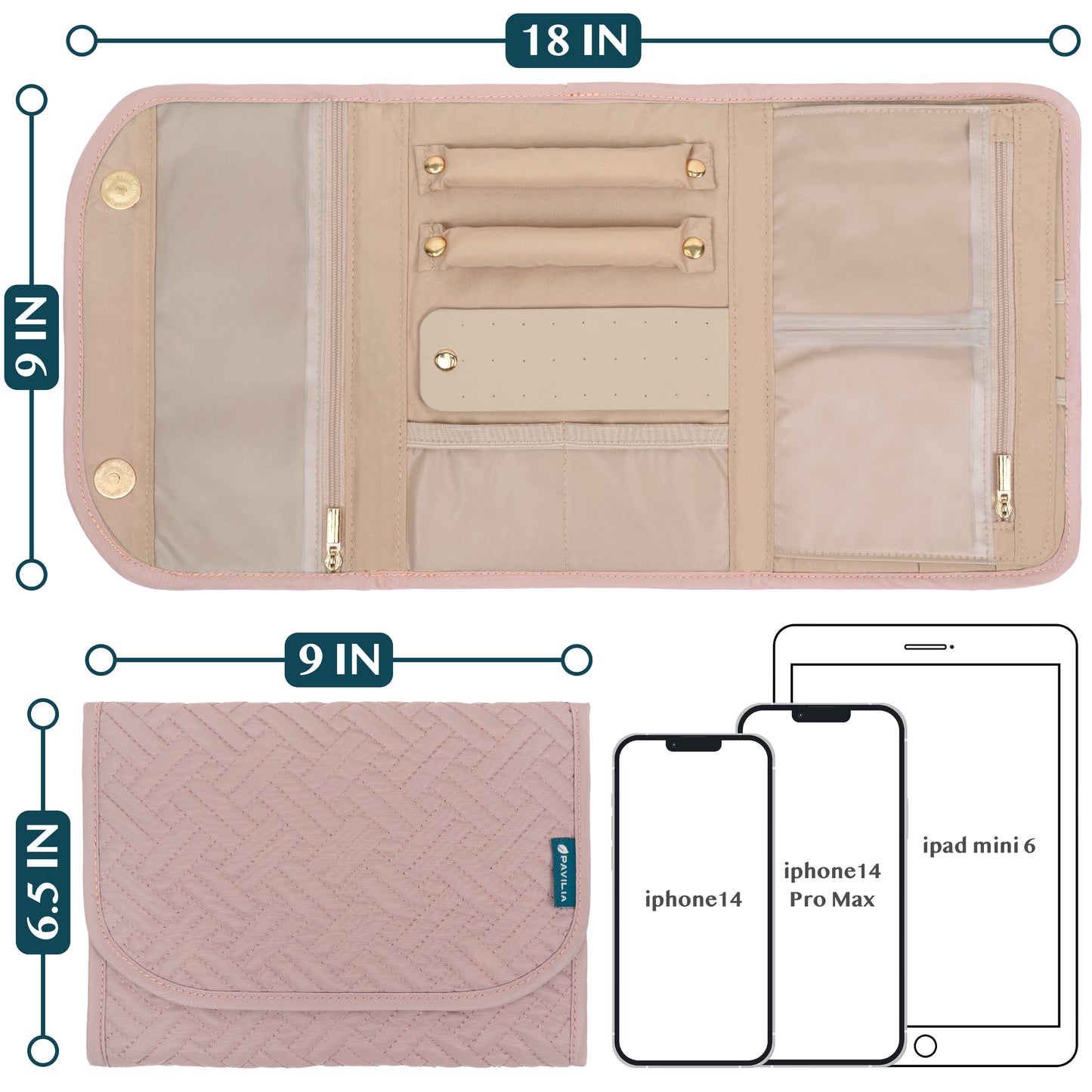 Jewelry Roll Organizer Bag