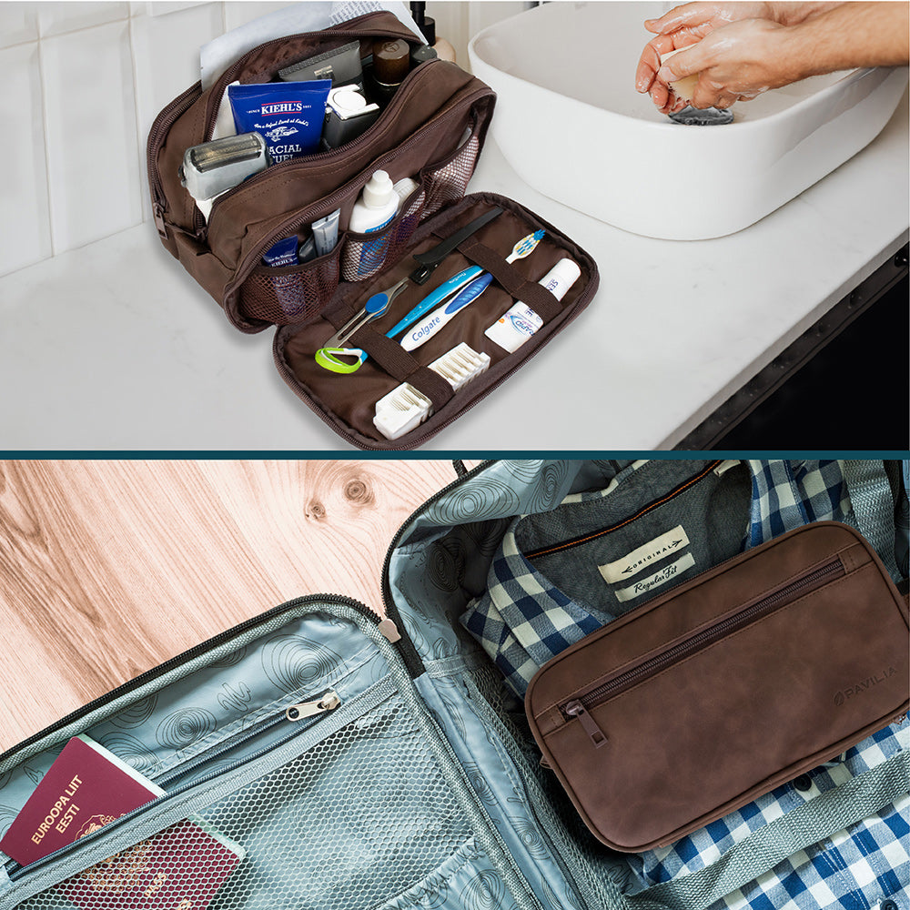 Men's Modern Dopp Kit Toiletry Bag