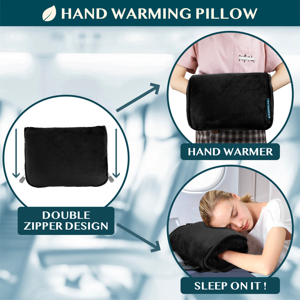Premium Fleece Travel Blanket Pillow